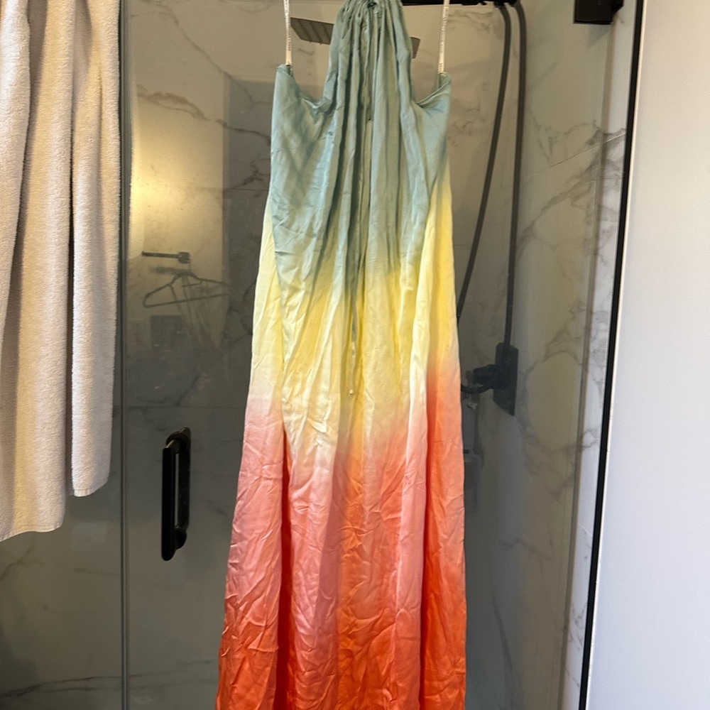 Young Fabulous & Broke Maxi Dress - Blue, Yellow, Orange